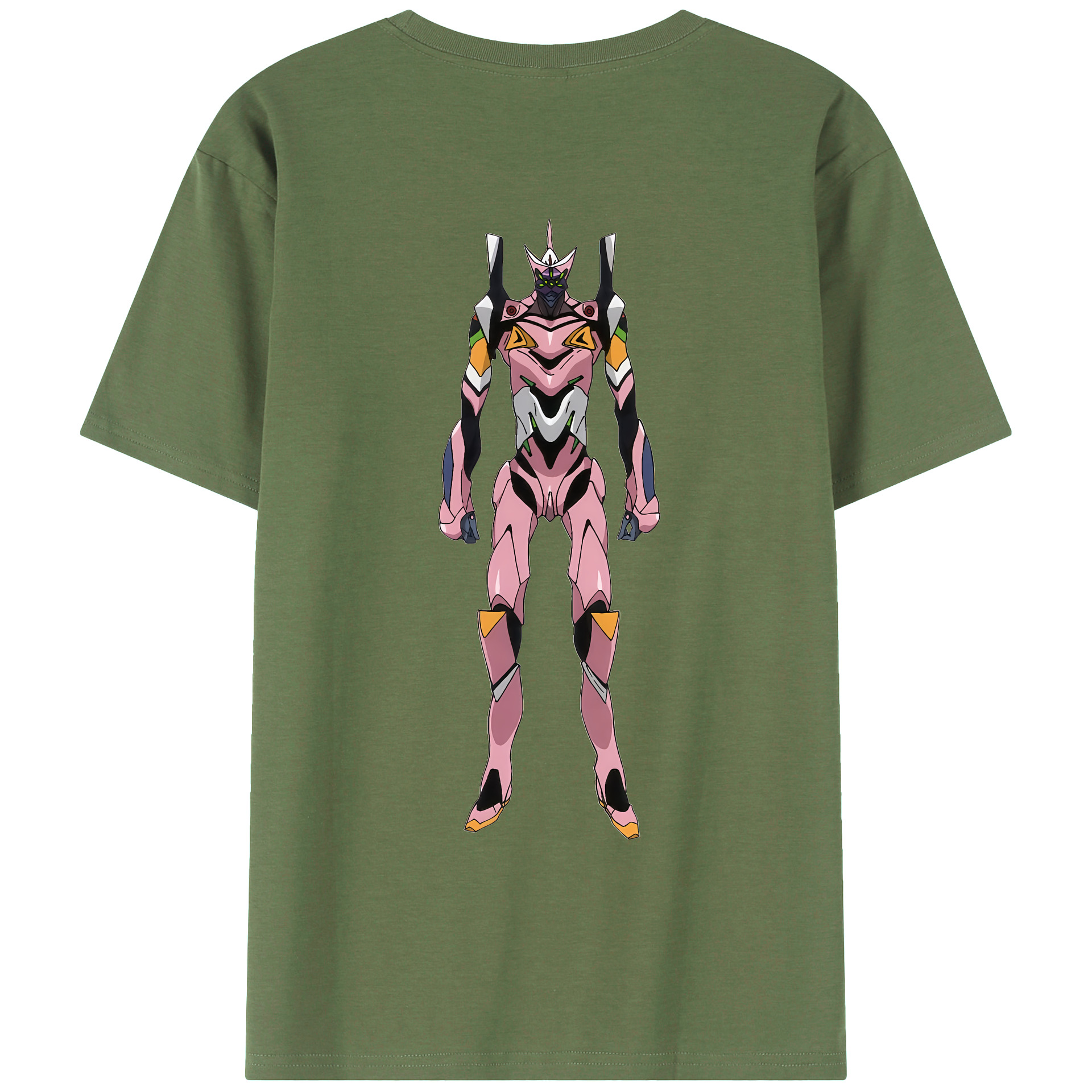 （画像用） EVA 新世紀エヴァンゲリオン 綿100％ メンズ半袖Tシャツ（バックプリント） 通気性